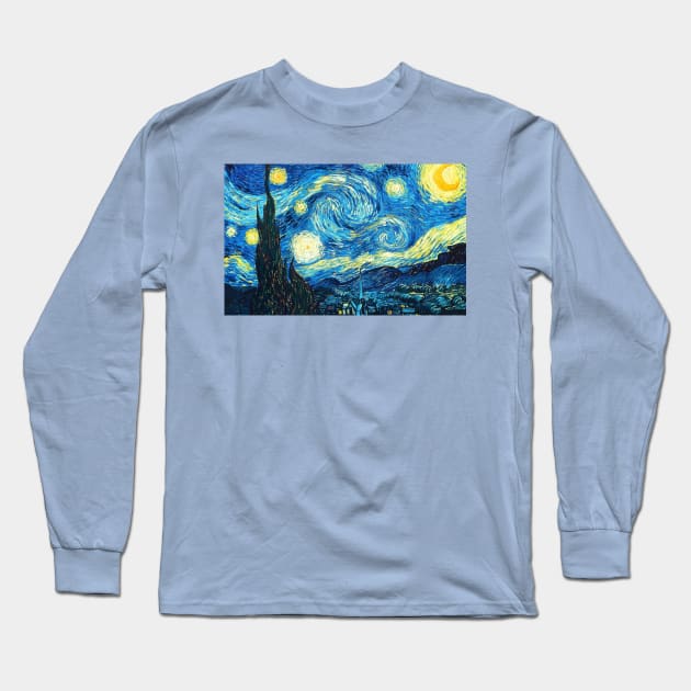 Van Gogh - Starry Night Long Sleeve T-Shirt by RandomGoodness